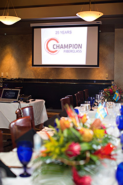 Champion Fiberglass 25th Anniversary dinner